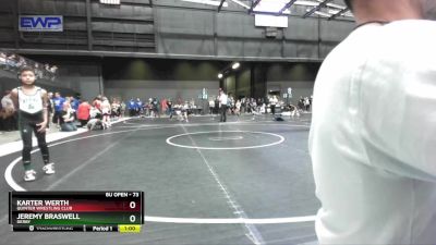 73 lbs Cons. Round 1 - Jeremy Braswell, Derby vs Karter Werth, Quinter Wrestling Club