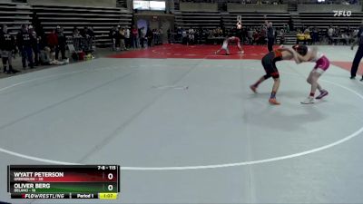 115 lbs Cons. Round 1 - Wyatt Peterson, Greenbush vs Oliver Berg, Delano