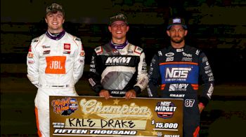 Kale Drake Reacts After Winnning $15,000 USAC Indiana Midget Week Title