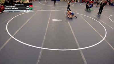 12U - 82 lbs Champ. Round 2 - Bennett Mackey, Wayzata Youth Wrestling vs Jacob Mead, Pinnacle Wrestling Club