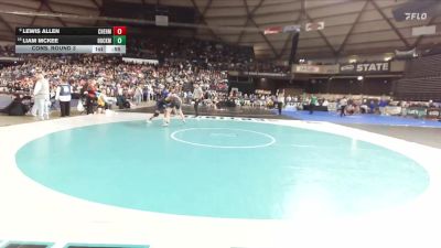 Boys 2A 144 lbs Cons. Round 3 - Lewis Allen, W. F. West vs Liam McKee, Hockinson