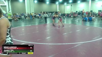 190 lbs Round 7 (8 Team) - Danika Tifa, Pink Predators vs Briar Ludeman, Team Iowa Beach Bums