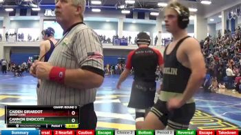 175 lbs Champ. Round 2 - Cannon Endicott, ELMWOOD vs Caiden Girardot, Bishop Luers