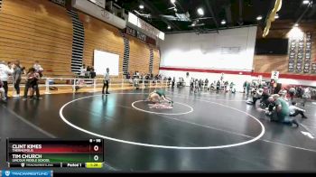 98 lbs Champ. Round 1 - Tim Church, Lincoln Middle School vs Clint Kimes, Thermopolis