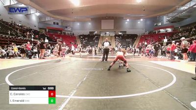 76 lbs Consolation - Cruz Canales, Claremore Wrestling Club vs Isaac Emerald, Raw Wrestling Club