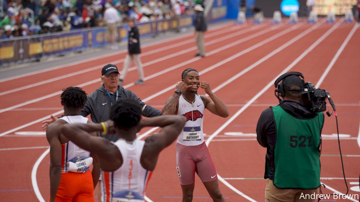 Jordan Anthony Wins 100M Dash Title For Arkansas At NCAA TF Championship