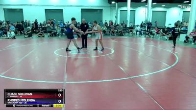 250 lbs Placement Matches (8 Team) - Chase Sullivan, Colorado vs Rhodes Molenda, Oklahoma Red