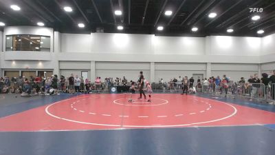 43-46 lbs Champ. Round 3 - Huntlie Wall, Roundtree Wrestling Academy vs Delilah Dawson, Richmond Hill Wrestling Club
