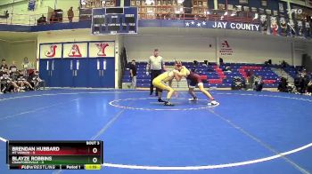 132 lbs Champ Round 1 (16 Team) - Brendan Hubbard, Mt Vernon vs Blayze Robbins, Crawfordsville