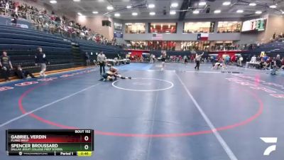 132 lbs Cons. Round 1 - Gabriel Verdin, Plano West vs Spencer Broussard, Dallas Jesuit College Prep School