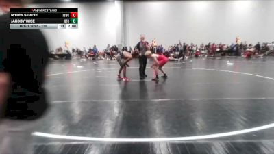 135 lbs Champ. Round 2 - Jakoby Wise, Gamehouse Training Center vs Myles Stueve, The Storm Wrestling Center
