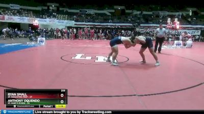 215 lbs 2nd Wrestleback (8 Team) - Ryan Small, St. Augustine Prep vs Anthony Oquendo, St. Mary`s Ryken