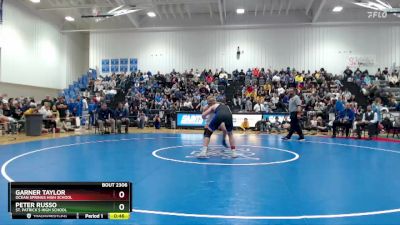 157 lbs 3rd Place Match - Garner Taylor, Ocean Springs High School vs Peter Russo, St. Patrick`s High School