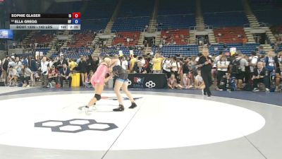 140 lbs Champ. Rd Of 32 - Sophie Glaser, Iowa vs Ella Gregg, New York