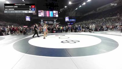 115 lbs Cons. Rd Of 64 - Cameron Lord, FL vs Lily Snook, PA