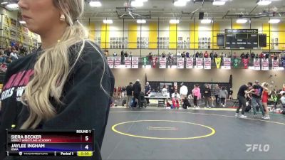 94 lbs Round 1 - Siera Becker, Sebolt Wrestling Academy vs Jaylee Ingham, Iowa