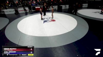 112 lbs Round 1 - Greer Nichols, CORE Wrestling vs Sara Gregory, California