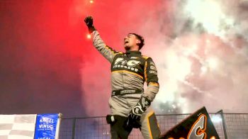 Trey Starks Reacts After His First Career Skagit Super Dirt Cup Victory