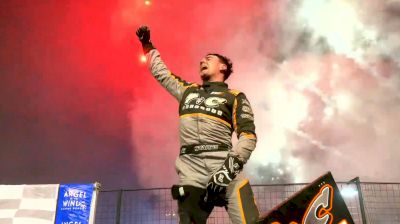 Trey Starks Reacts After His First Career Skagit Super Dirt Cup Victory