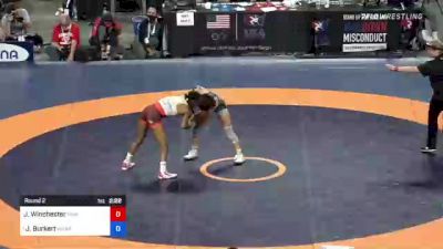 55 kg Round 2 - Jacarra Winchester, Titan Mercury Wrestling Club vs Jenna Burkert, Army (WCAP)