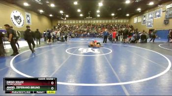 120 lbs Cons. Round 3 - Angel Zeferano Bruno, Reedley vs Diego Solez, Tulare Western