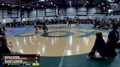 75 lbs Round 2 (6 Team) - Natalie Shaver, NORTH CAROLINA WRESTLING FACTORY vs Garrett Lashomb, GREAT NECK WRESTLING CLUB - GREEN