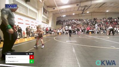 43 lbs Rr Rnd 3 - Trysten Harris, Pin-King All Stars vs Cannon Francis, Skiatook Youth Wrestling
