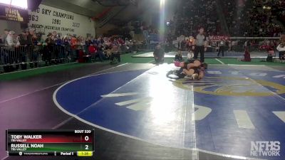 2A 160 lbs Semifinal - Toby Walker, Tri-Valley vs Russell Noah, Tri-Valley