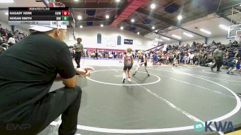 61 lbs Consi Of 4 - Kasady Kerr, Fort Gibson Youth Wrestling vs Hogan Smith, Raw Wrestling Club