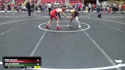 110 lbs Cons. Round 5 - Oscar Brown, Scottsbluff Wrestling Club vs Ried Wilson, Tonganoxie Wrestling Club