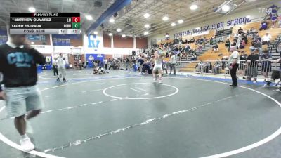 215 lbs Cons. Semi - Matthew Olivarez, La Mirada vs Yader Estrada, Norwalk