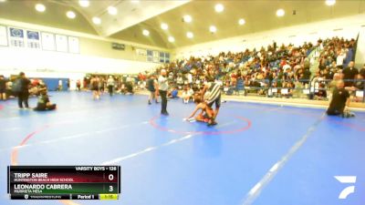 126 lbs Champ. Round 3 - Tripp Saire, Huntington Beach High School vs Leonardo Cabrera, Murrieta Mesa