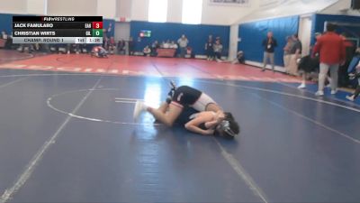 126 lbs Champ. Round 1 - Christian Wirts, Gilman School vs Jack Famularo, Easton Area Hs