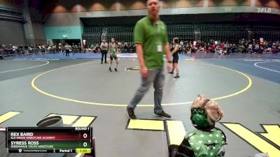 88-92 lbs Round 1 - Syress Ross, Greenwave Youth Wrestling vs Rex Baird, Elk Grove Wrestling Academy