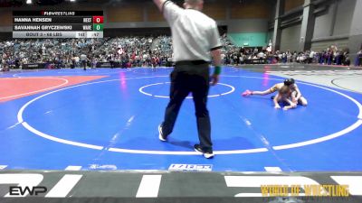 68 lbs Round Of 16 - Hanna Hensen, Next Level vs Savannah Gryczewski, Wave Wrestling Club (TN)