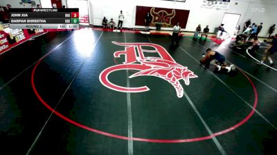 190 lbs Round 3 - Darpan Shrestha, Gahr High School vs John Xia, Rowland High School