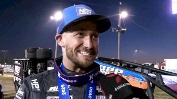 Justin Grant Reacts After Winning USAC Sprints Return To Fremont