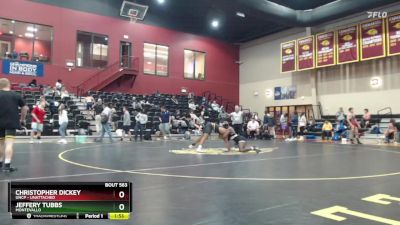 197 lbs Cons. Round 4 - Jeffery Tubbs, Montevallo vs Christopher Dickey, UNCP - Unattached