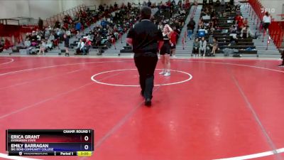 130 lbs Champ. Round 1 - Erica Grant, Evergreen State vs Emily Barragan ...