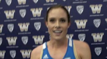 Sarah Toberty of UCLA wins her mile section 4.49 at 2013 UW Invite