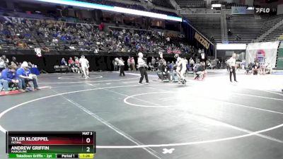 138 Class 1 lbs Quarterfinal - Tyler Kloeppel, Fatima vs Andrew Griffin, Marceline