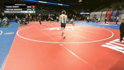 113 Class 1 lbs Quarterfinal - Aaden Demery, Diamond vs Waylon Adkisson, Centralia