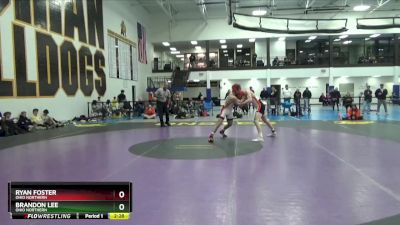149 lbs Cons. Round 3 - Brandon Lee, Ohio Northern vs Ryan Foster, Ohio Northern