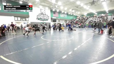 132 lbs 1st Place Match - Anthony Saldana, Paloma Valley vs Jacob Lopez, Pacifica/Oxnard