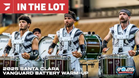 IN THE LOT: 2025 Santa Clara Vanguard Battery Warm-Up at the Santa Clara Vanguard Showcase