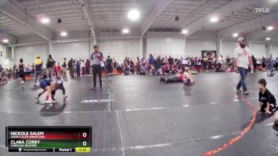 55 lbs Round 2 - Clara Corey, Carolina Reapers vs Nickole Salem, Legacy Elite Wrestling