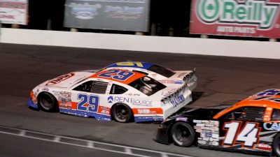 Reactions After Leaders Tangle Late In CARS Tour Late Model Stock Race At Caraway