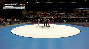 100 lbs Champ. Round 1 - Sophia Bauer, Great Bend HS vs Emmy Diaz Martin, Kansas City-Washington HS