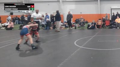 64 lbs Round 2 (6 Team) - Luna Haugen, PA West Black vs Journey Poole, Backyard Barbies