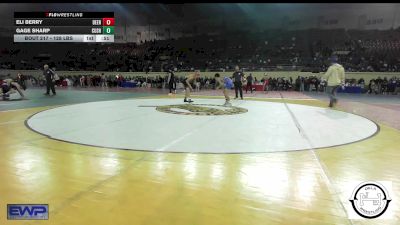 128 lbs Consi Of 8 #1 - Eli Berry, Deer Creek Wrestling vs Gage Sharp, Cushing